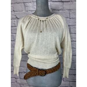 Vintage Y2K Moda International Kid Mohair Blend Sweater Blouse